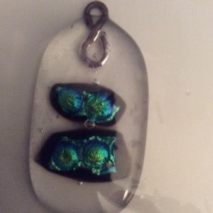 Artisan glass fused pendant